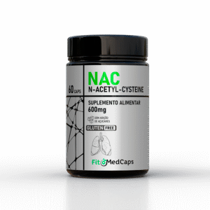 NAC N-Acetyl-Cysteine 600mg - Saúde Respiratória, Imunidade e Detox Hepático